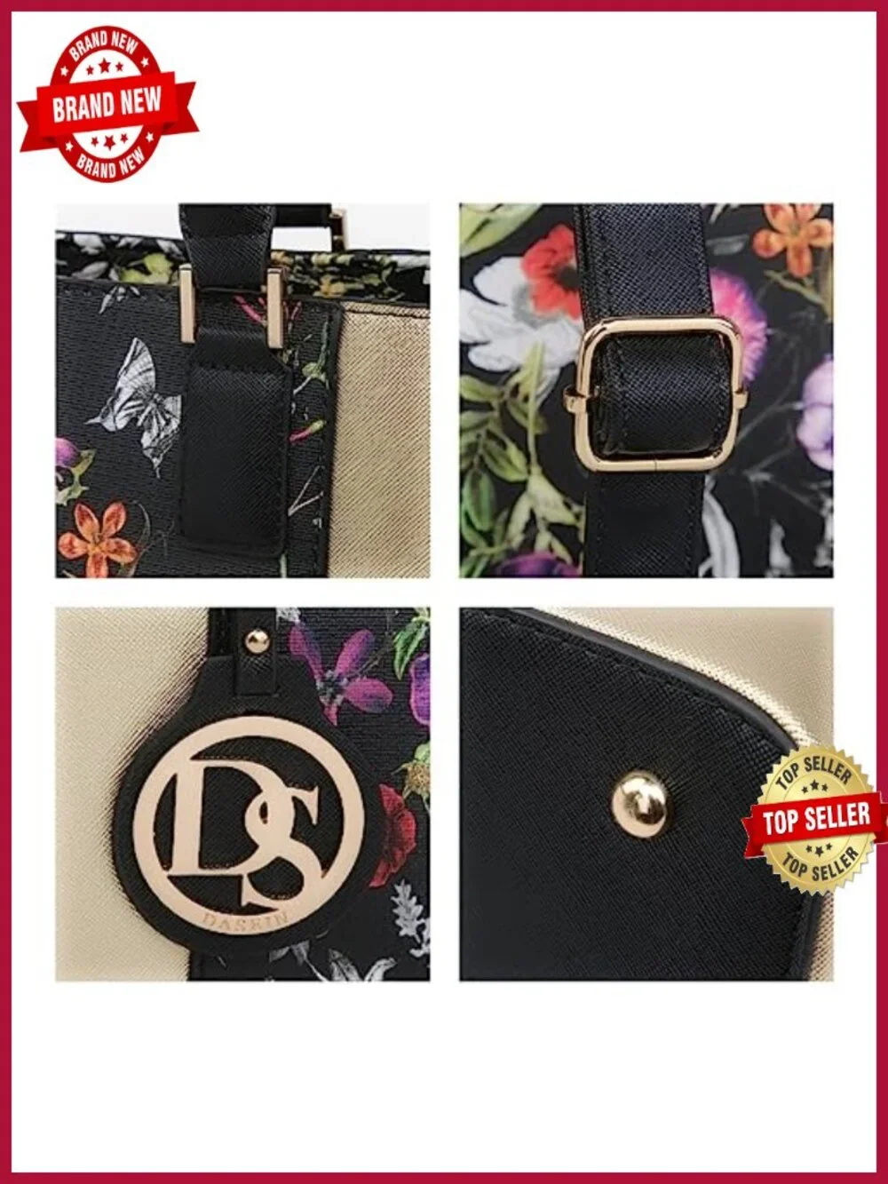 Large Vegan Leather Tote Bag With Matching Wallet